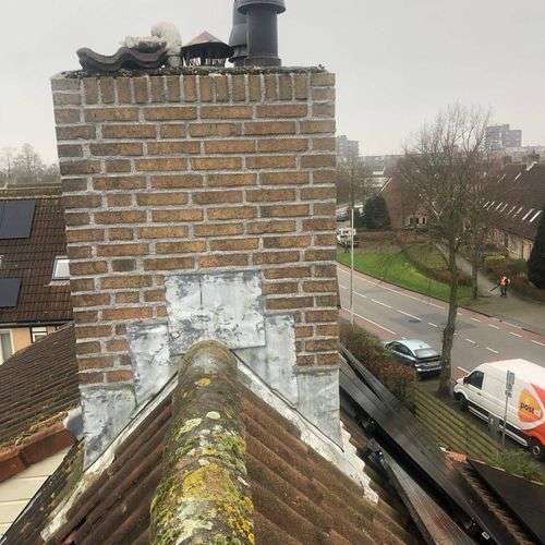 Schoorsteenrenovatie Best met loodslab